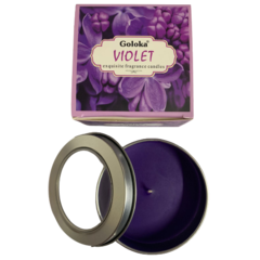 Vela Indiana Goloka de Violetas