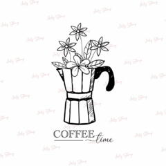 C079 - Cafetera flores