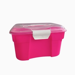 Maleta Organizadora Plástico Rosa Cosmetic Box Pequena - comprar online
