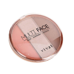 Paleta Multi-Face Vivai Blush Iluminador e Contorno