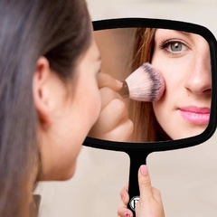 Espelho Grande de Mão Retangular Maquiagem Dentista na internet