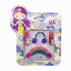 Kit 6 Unidades Kit De Maquiagem Infantil Sereia Dapop DP Kids - loja online