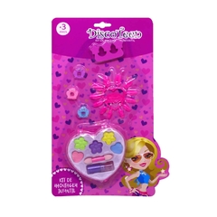 Kit Estojo De Maquiagem Infantil Discoteen Sombras Unhas Presilhas