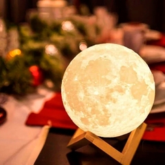 2 Lua Cheia 3d Led Abajur Luminária 12cm Lampada + Suporte na internet