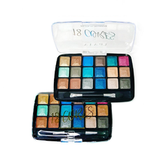 Caixa Box 24 Paleta de Sombra 18 Cores Pincel Vivai - loja online