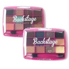 Kit 2 Paletas de Sombras 12 cores Backstage Jasmyne