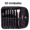 10 Kit Com 7 Pincéis Macrilan Com Necessaire