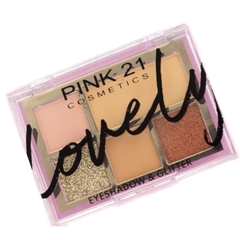 Paleta De Sombras Lovely Eyeshadow E Glitter Pink21 na internet