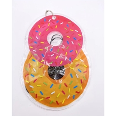 Elásticos de Cabelos Colorido + Case em Formato de Donuts