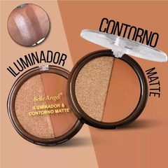 Box 12 Paleta Duo Iluminador e Contorno Belle Angel Matte - loja online