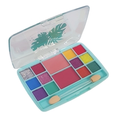 Kit 3 Paleta Sombras Blush Tropical Arara Azul Teen Jasmyne - Mega Maquiagem - Cosméticos p/ o Revendedor, Maquiador e Consumidor!