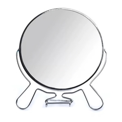 Espelho de Mesa Redondo Dupla Face Lente Aumento Zoom 5x - Mega Maquiagem - Cosméticos p/ o Revendedor, Maquiador e Consumidor!