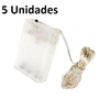 5 Fio de Led 2mt com 20 leds para Decoração Branco Frio