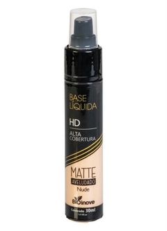 Base Líquida Matte HD Alta Cobertura Bio Inove - Cor Nude