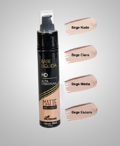 Base Líquida Matte HD Alta Cobertura Bio Inove - Cor Bege Escuro - comprar online