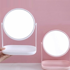 Imagem do Espelho de Mesa Redondo Com Zoom e Suporte para Maquiagem