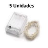 5 Fio Led Cordão 2m Luz Fada Com 20 Leds - Branco Quente