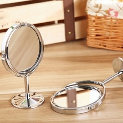 Espelho de Mesa Giratório Dupla Face Aumento Zoom P - Mega Maquiagem - Cosméticos p/ o Revendedor, Maquiador e Consumidor!