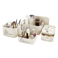 Kit Organizador Beauty com Tampa Jacki Design - Kit 4 Peças - comprar online