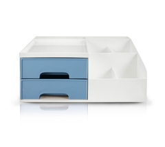 Organizador Multiuso com 2 Gavetas Azuis Jacki Design - Azul