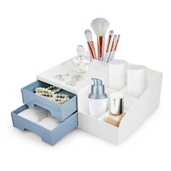 Organizador Multiuso com 2 Gavetas Azuis Jacki Design - Azul - comprar online