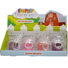 Batom Gloss Brilho Labial Infantil Bichos Discoteen - Kit 16 unidades