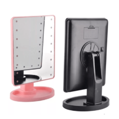Espelho de Mesa P/ Maquiagem com Luz Led Giratório - Branco - comprar online