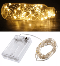 Fio de Led Cordão 2 metros 20 Luzes - Branco Quente - comprar online