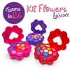 Kit Maquiagem Infantil Luisance Flowers Sombras Blush Batom LT280
