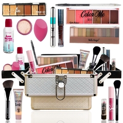 Maleta com Kit de Maquiagem Completa Ruby Rose Profissional Grande