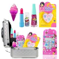 Maleta Kit Maquiagem Infantil Mini Sombras Presente