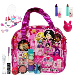 Kit Necessaire Maleta Maquiagem Infantil Rosa