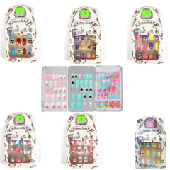 Unhas Postiças Infantil Hello Mini - Kit 12 unhas