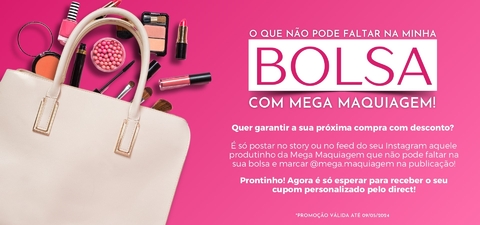 Imagem do banner rotativo Mega Maquiagem - Cosméticos p/ o Revendedor, Maquiador e Consumidor!