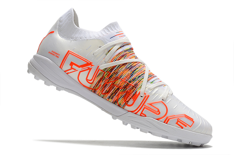 Chuteira Society Puma Future Z 1.1 Neymar JR Branco colorido botinha