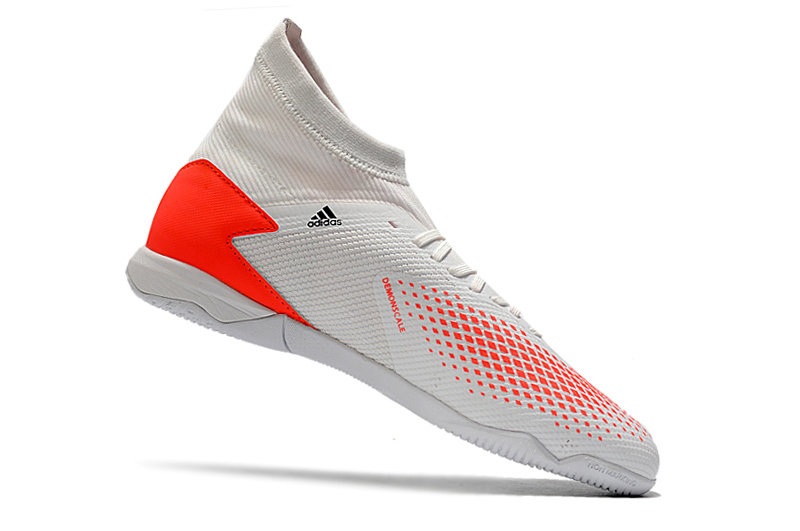 Tênis Futsal Adidas PREDATOR Botinha 20.3 - Branca com Laranja