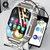 Relógio Smartwatch, tela AMOLED, bússola, voz Siri, NFC, GPS, pista esportiva.