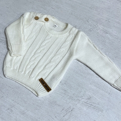 Sweater con ochos natural - comprar online