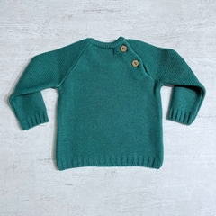 Sweater cuello redondo verde en internet