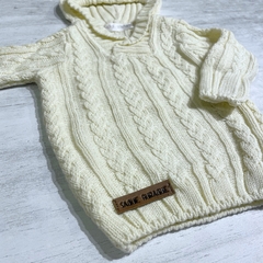 Sweater con capucha crudo - Saque Buraque