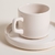 Taza y plato 180ml Net Cream - Set x 2 - CHEKKAHOME