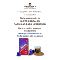 CAFE CABRALES SUPER x 10 Capsulas P/Nespresso - Giro Cafe Mas
