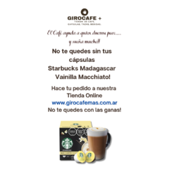 STARBUCKS - DOLCE GUSTO - Madagascar Vainilla Macchiato x 12 Cápsulas. - Giro Cafe Mas