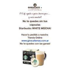 STARBUCKS - DOLCE GUSTO - White Mocha x 12 Cápsulas. - Giro Cafe Mas