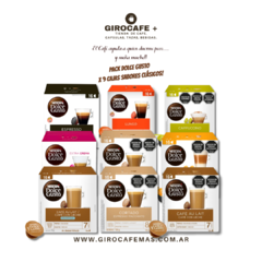 PACK x 9 CAJAS SABORES CLÁSICOS DOLCE GUSTO.