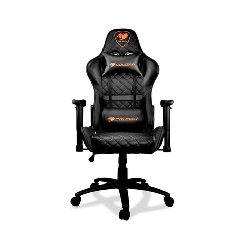 Cadeira de escritório Cougar Armor Titan Pro gamer ergonômica preto e  laranja com estofado de couro