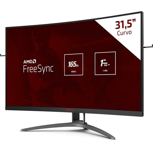 Monitor Gamer Gamemax Led/Va Curvo Áudio Integrado Amd Free-Sync 144hz 1ms  Dvi/Dp/Hdmi