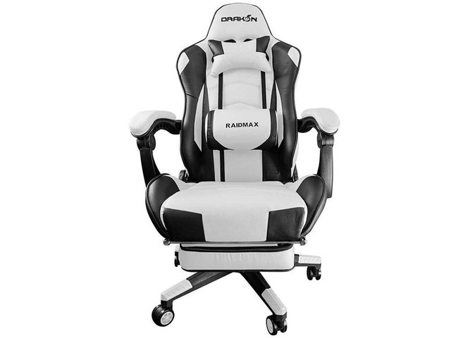 Cadeira Gamer Raidmax Drakon Gaming Dk-709wt Branco/Preto - DK-709WT