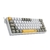 Teclado Gamer Mecânico Redragon Lakshmi Sunrise Mini Amarelo-Branco-Cinza Led Branco Switch Brown (Br)