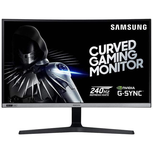 Monitor Gamer Samsung Odyssey Crg50 Lcd/Va Curvo Preto/Prata Nvidia G-Sync  240hz Regulagem De Altura 4ms Hdmi/Dp 1080p 27'' - LC27RG50FQLXZD